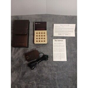 Vintage Rockwell Calculator With Leather Case Tested Working 1974 Model 10R